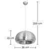 Lampe de plafond - Lampe suspendue argentée - Spelunking image 7