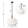 Lampe Suspendue de Plafond - Abat-jour en Tissu - Lorwe image 7