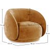 Fauteuil Courbé en Velours - Fauteuil - Cally image 7