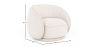 Fauteuil incurvé en bouclette fausse fourrure Tapissée - Boucles Blanches - Cally  image 7
