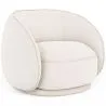 Fauteuil incurvé en bouclette fausse fourrure Tapissée - Boucles Blanches - Cally  image 7