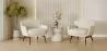 Fauteuil en bouclette fausse fourrure Tapissée - Boucles Blanches  - Jenna image 7