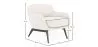 Fauteuil en bouclette fausse fourrure Tapissée - Boucles Blanches  - Jenna image 7