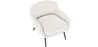 Fauteuil en bouclette fausse fourrure Tapissée - Boucles Blanches  - Jenna image 7