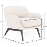 Fauteuil en bouclette fausse fourrure Tapissée - Boucles Blanches  - Jenna image 7