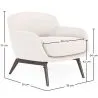 Fauteuil en bouclette fausse fourrure Tapissée - Boucles Blanches  - Jenna image 7