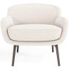 Fauteuil en bouclette fausse fourrure Tapissée - Boucles Blanches  - Jenna image 7