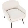Fauteuil en bouclette fausse fourrure Tapissée - Boucles Blanches  - Jenna image 7