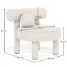 Fauteuil en bouclette fausse fourrure Tapissée - Boucles Blanches - Klena image 7