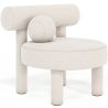 Fauteuil en bouclette fausse fourrure Tapissée - Boucles Blanches - Klena image 7