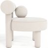 Fauteuil en bouclette fausse fourrure Tapissée - Boucles Blanches - Klena image 7