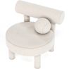 Fauteuil en bouclette fausse fourrure Tapissée - Boucles Blanches - Klena image 7