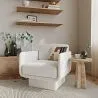 Fauteuil en bouclette fausse fourrure Tapissée - Boucles Blanches - Jackson image 7