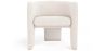 Fauteuil de Design en bouclette fausse fourrure Tapissée - Boucles Blanches  - Curtis image 7