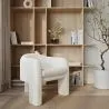 Fauteuil de Design en bouclette fausse fourrure Tapissée - Boucles Blanches  - Curtis image 7