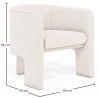Fauteuil de Design en bouclette fausse fourrure Tapissée - Boucles Blanches  - Curtis image 7