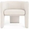 Fauteuil de Design en bouclette fausse fourrure Tapissée - Boucles Blanches  - Curtis image 7