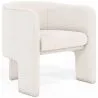 Fauteuil de Design en bouclette fausse fourrure Tapissée - Boucles Blanches  - Curtis image 7
