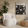 Fauteuil en bouclette fausse fourrure Tapissée - Boucles Blanches - Mykel image 7