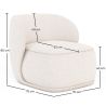 Fauteuil en bouclette fausse fourrure Tapissée - Boucles Blanches - Mykel image 7