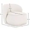 Fauteuil en bouclette fausse fourrure Tapissée - Boucles Blanches - Mykel image 7
