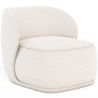 Fauteuil en bouclette fausse fourrure Tapissée - Boucles Blanches - Mykel image 7