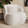 Fauteuil en bouclette fausse fourrure Tapissée - Boucles Blanches - Mykel image 7
