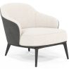 Fauteuil en bouclette fausse fourrure Tapissée - Boucles Blanches - Luc image 7