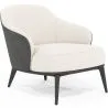 Fauteuil en bouclette fausse fourrure Tapissée - Boucles Blanches - Luc image 7