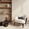 Fauteuil en bouclette fausse fourrure Tapissée - Boucles Blanches - Luc image 7