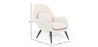 Fauteuil en bouclette fausse fourrure Tapissée - Boucles Blanches - Uyere image 7