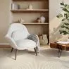 Fauteuil en bouclette fausse fourrure Tapissée - Boucles Blanches - Uyere image 7