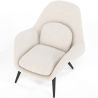 Fauteuil en bouclette fausse fourrure Tapissée - Boucles Blanches - Uyere image 7