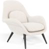 Fauteuil en bouclette fausse fourrure Tapissée - Boucles Blanches - Uyere image 7