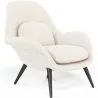 Fauteuil en bouclette fausse fourrure Tapissée - Boucles Blanches - Uyere image 7