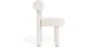 Chaise de salle à manger en bouclette fausse fourrure Tapissée - Boucles Blanches - Rhys image 7