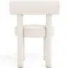 Chaise de salle à manger en bouclette fausse fourrure Tapissée - Boucles Blanches - Rhys image 7