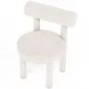 Chaise de salle à manger en bouclette fausse fourrure Tapissée - Boucles Blanches - Rhys image 7