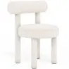Chaise de salle à manger en bouclette fausse fourrure Tapissée - Boucles Blanches - Rhys image 7