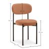 Chaise de salle à manger - Revêtue de velours - Métal noir - Margot image 7