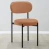 Chaise de salle à manger - Revêtue de velours - Métal noir - Margot image 7