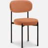 Chaise de salle à manger - Revêtue de velours - Métal noir - Margot image 7