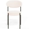 Chaise de salle à manger en bouclette fausse fourrure Tapissée - Boucles Blanches - Métal noir - Margot image 7