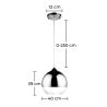  Lampe de plafond design sphérique - Lampe suspendue en métal chromé - 40cm - Speculum image 7