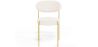 Lot de 4 - Chaise de salle à manger en bouclette fausse fourrure Tapissée - Boucles Blanches - Métal doré - Margot image 7
