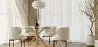 Lot de 4 - Chaise de Salle à Manger en bouclette fausse fourrure Tapissée - Boucles Blanches  - Loraine image 7