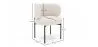 Lot de 4 - Chaise de Salle à Manger en bouclette fausse fourrure Tapissée - Boucles Blanches  - Loraine image 7