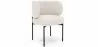 Lot de 4 - Chaise de Salle à Manger en bouclette fausse fourrure Tapissée - Boucles Blanches  - Loraine image 7
