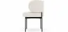 Lot de 4 - Chaise de Salle à Manger en bouclette fausse fourrure Tapissée - Boucles Blanches  - Loraine image 7