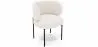 Lot de 4 - Chaise de Salle à Manger en bouclette fausse fourrure Tapissée - Boucles Blanches  - Loraine image 7